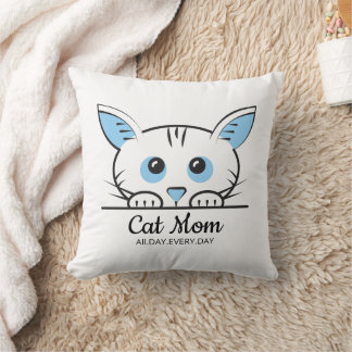 Almohada Decorativa de Mamá de Gato Adorable