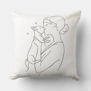 Almohada Decorativa de Mamá Perro Minimalista Aman