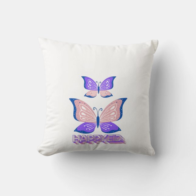 Almohada Decorativa de Mariposa – Hogar Suave y El (Anverso)