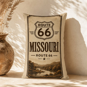 Almohada decorativa de Missouri Route 66 River Lod