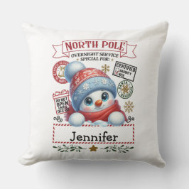 Almohada Decorativa de Muñeco de Nieve Adorable