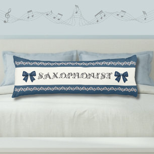 Almohada Decorativa De Música Corporal De Saxofón