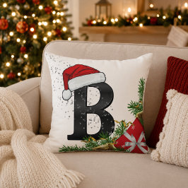 Almohada decorativa de Navidad con monograma perso