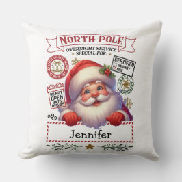 Almohada decorativa de Navidad con Santa