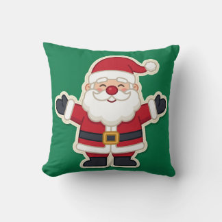 Almohada decorativa de Navidad con un Santa Claus