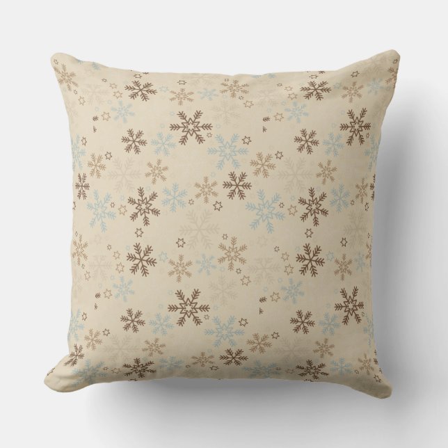 Almohada decorativa de Navidad-Copos de nieve (Anverso)