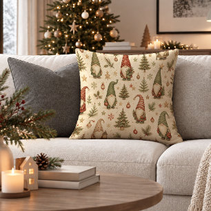 Almohada decorativa de Navidad Gnomos Vintage Atem