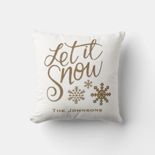 Almohada decorativa de Navidad Let it Snow