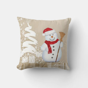 Almohada decorativa de Navidad Muñeco de nieve