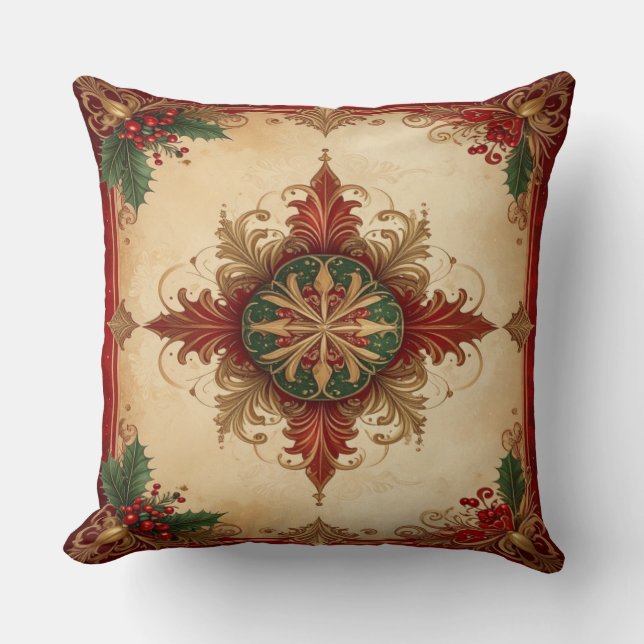 Almohada Decorativa de Navidad Roja (Anverso)