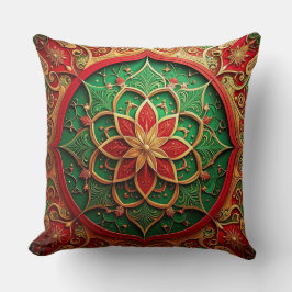 Almohada decorativa de Navidad verde roja