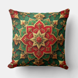 Almohada decorativa de Navidad verde roja
