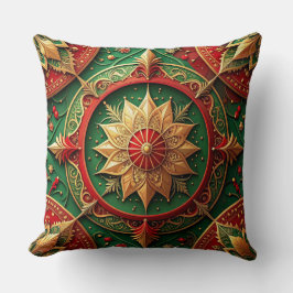 Almohada decorativa de Navidad verde roja