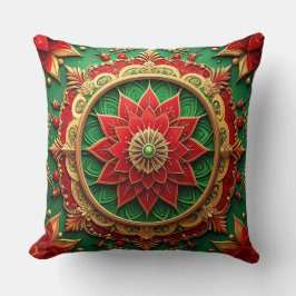 Almohada decorativa de Navidad verde roja