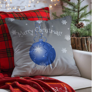 Almohada Decorativa de Navideña de Fantasía Azul
