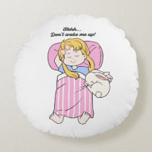 Almohada Decorativa de Niña Durmiendo Lindo