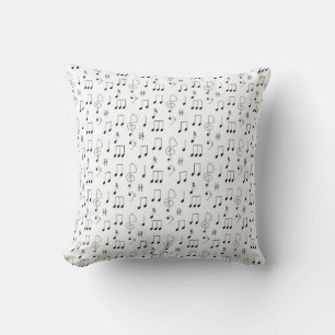 Almohada decorativa de notas musicales para cualqu