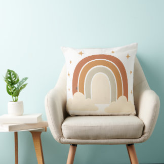 Almohada Decorativa de Nubes Arcoíris Caprichosas