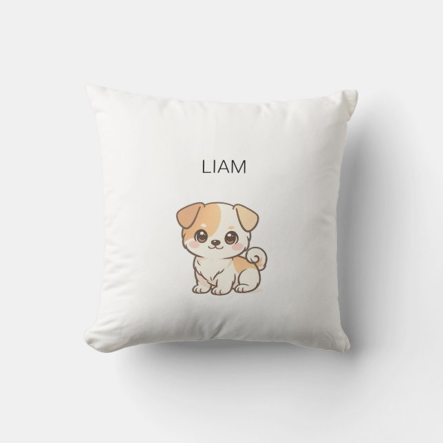 Almohada decorativa de nursery con nombre personal (Anverso)
