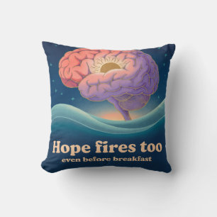 Almohada decorativa de ondas al amanecer en estilo