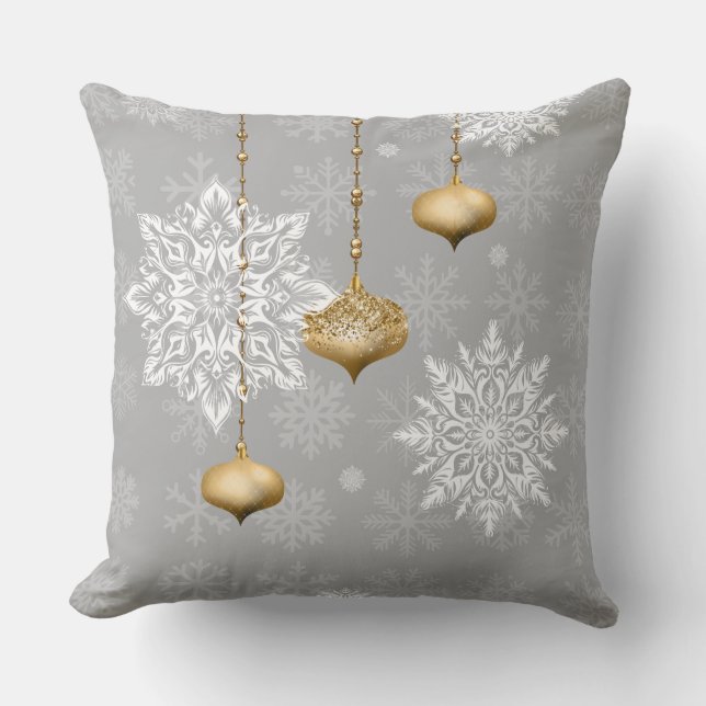 Almohada decorativa de ornamento de brillo inverna (Anverso)