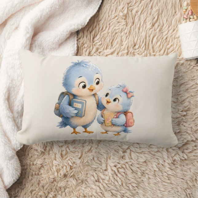 Almohada decorativa de pájaro azul lindo (Manta)