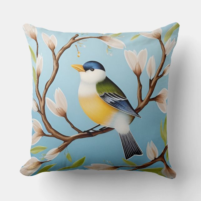 ✨ Almohada Decorativa de Pájaro de Primavera para  (Anverso)