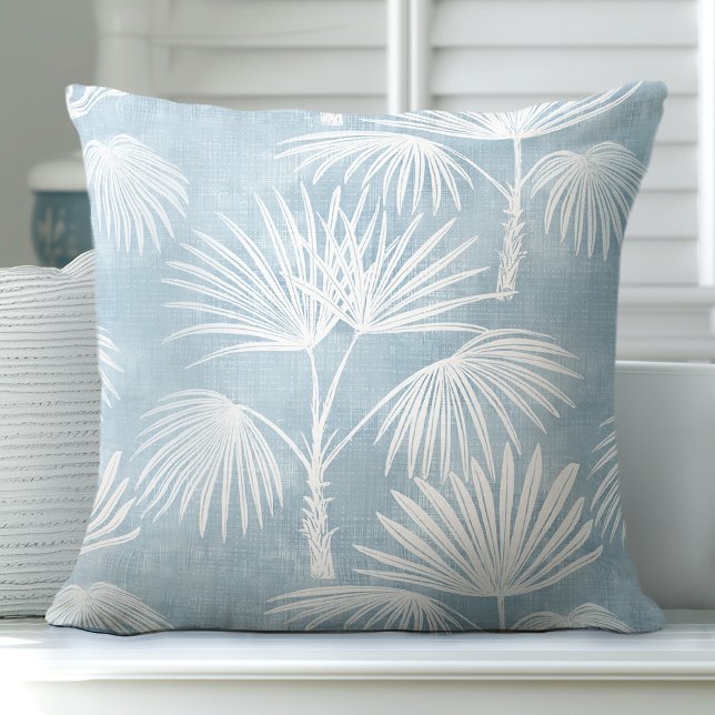 Almohada decorativa de palmera azul claro (Subido por el creador)