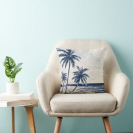 Almohada decorativa de palmeras de playa