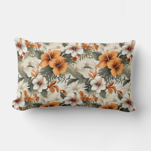 Almohada decorativa de palmeras florales tropicale