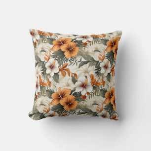 Almohada decorativa de palmeras florales tropicale