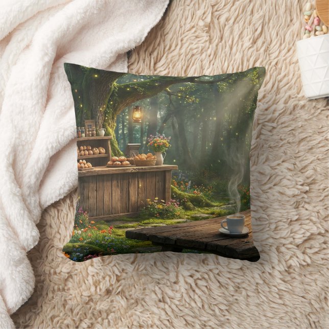 Almohada decorativa de Panadería Acogedora en el B (Manta)