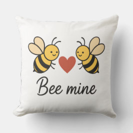 Almohada Decorativa de Pareja de Abejas Lindas “Ab