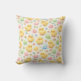 Almohada decorativa de Pascua de pollito y huevo e
