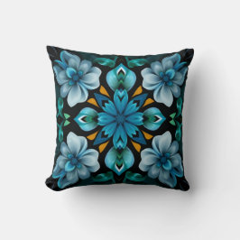 Almohada decorativa de patrón azul