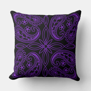 Almohada decorativa de patrón de cachemira floral 