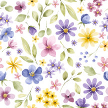 Almohada decorativa de patrón de flores silvestres