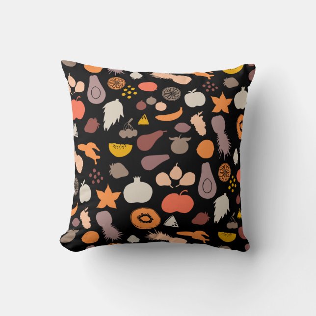 Almohada Decorativa de Patrón de Frutas (Anverso)
