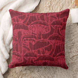 Almohada decorativa de patrón de historia de hongo
