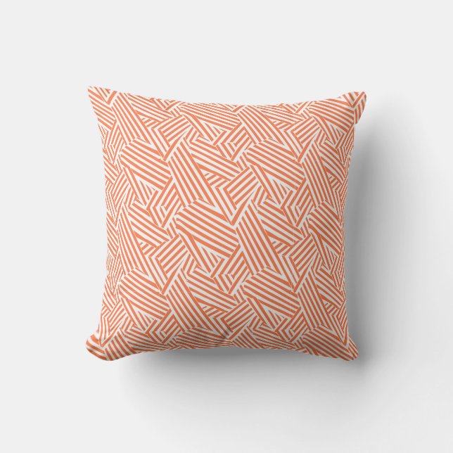 Almohada decorativa de patrón de línea geométrica  (Anverso)