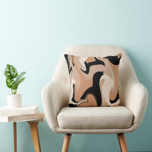 Almohada decorativa de patrón de remolino de mármo