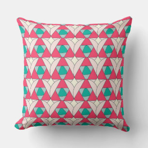 Almohada decorativa de patrón de triángulo geométr
