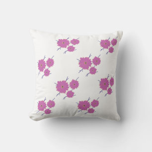 Almohada decorativa de patrón floral rosa – Modern