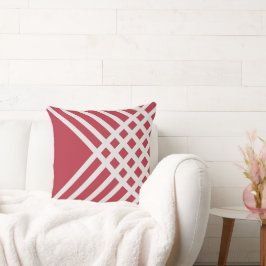 Almohada decorativa de patrón geométrico gris
