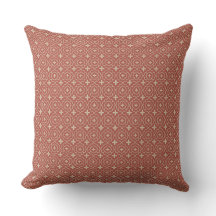 Almohada decorativa de patrón geométrico rojo mode