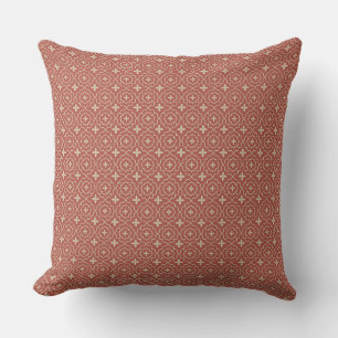 Almohada decorativa de patrón geométrico rojo mode