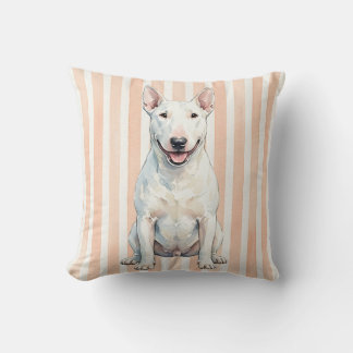 Almohada decorativa de perro Bull Terrier con acua