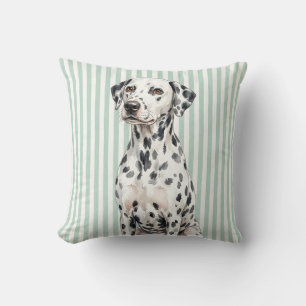 Almohada decorativa de perro dálmata al aguarela