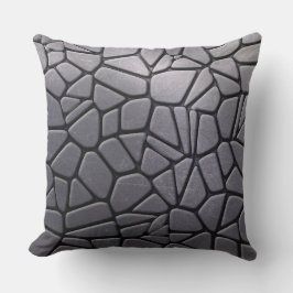 Almohada decorativa de piedra plateada