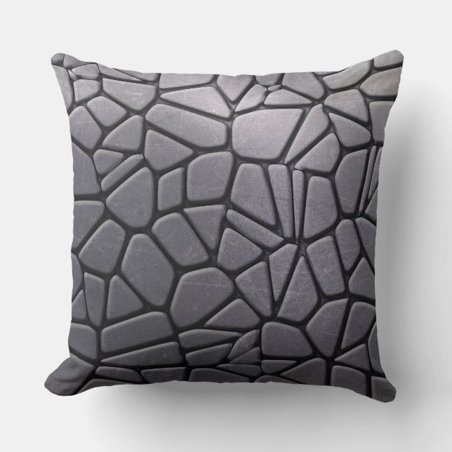 Almohada decorativa de piedra plateada (Anverso)